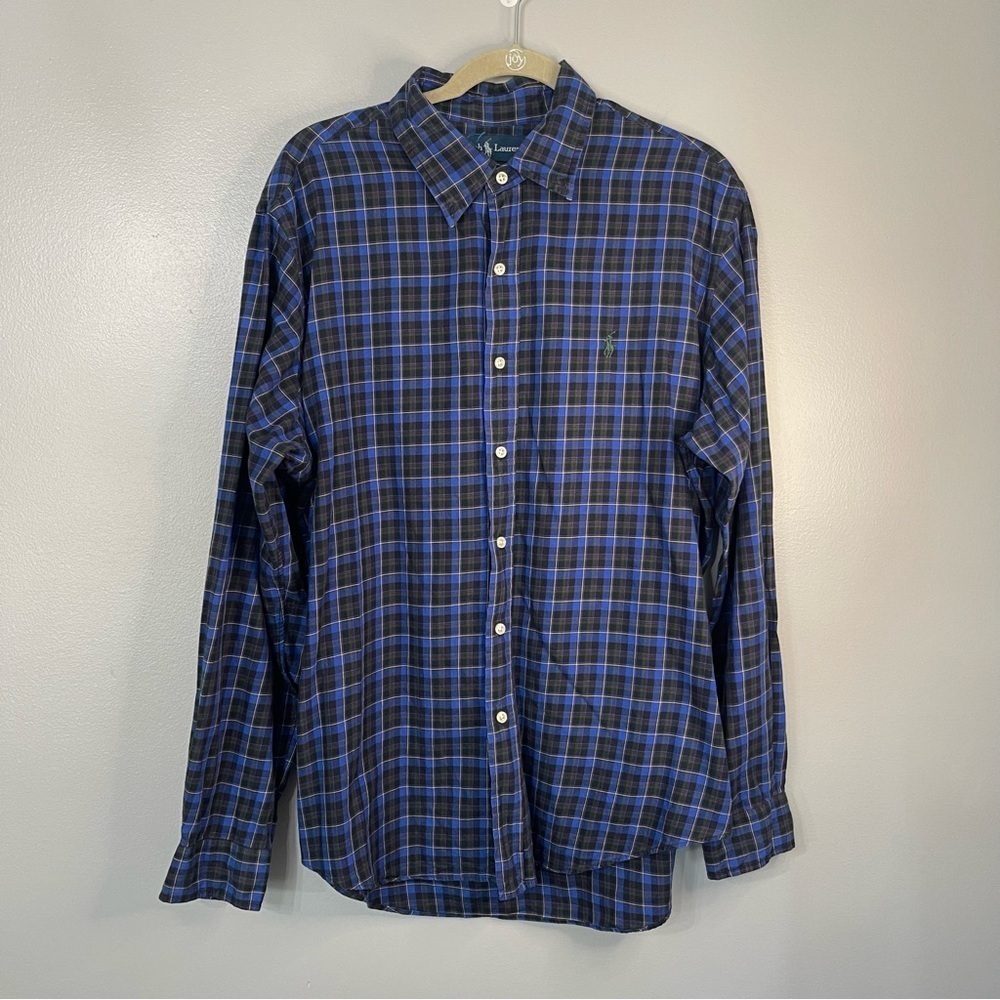 Ralph Lauren Blue Plaid Men's Shirt